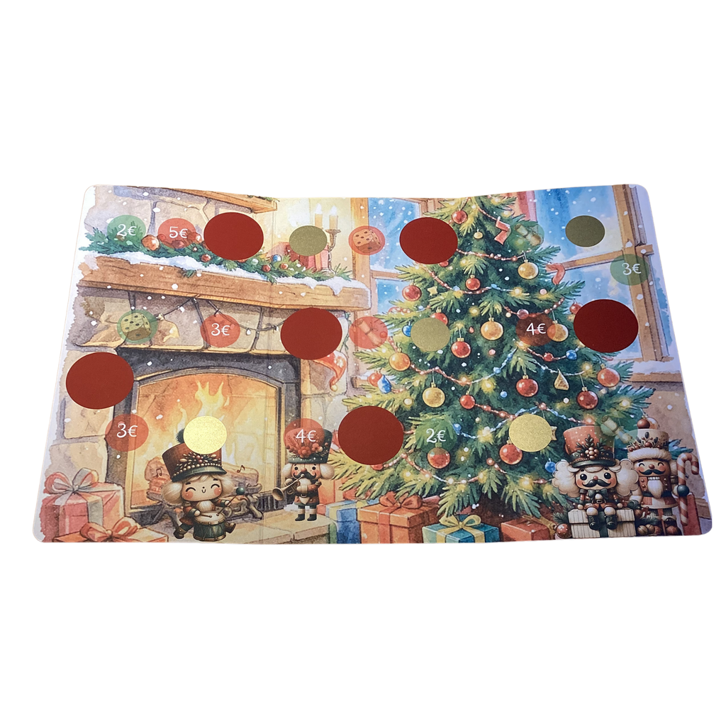 Frohe Weihnacht- ein Weihnachtscountdown a6 Dreierklappkarte
