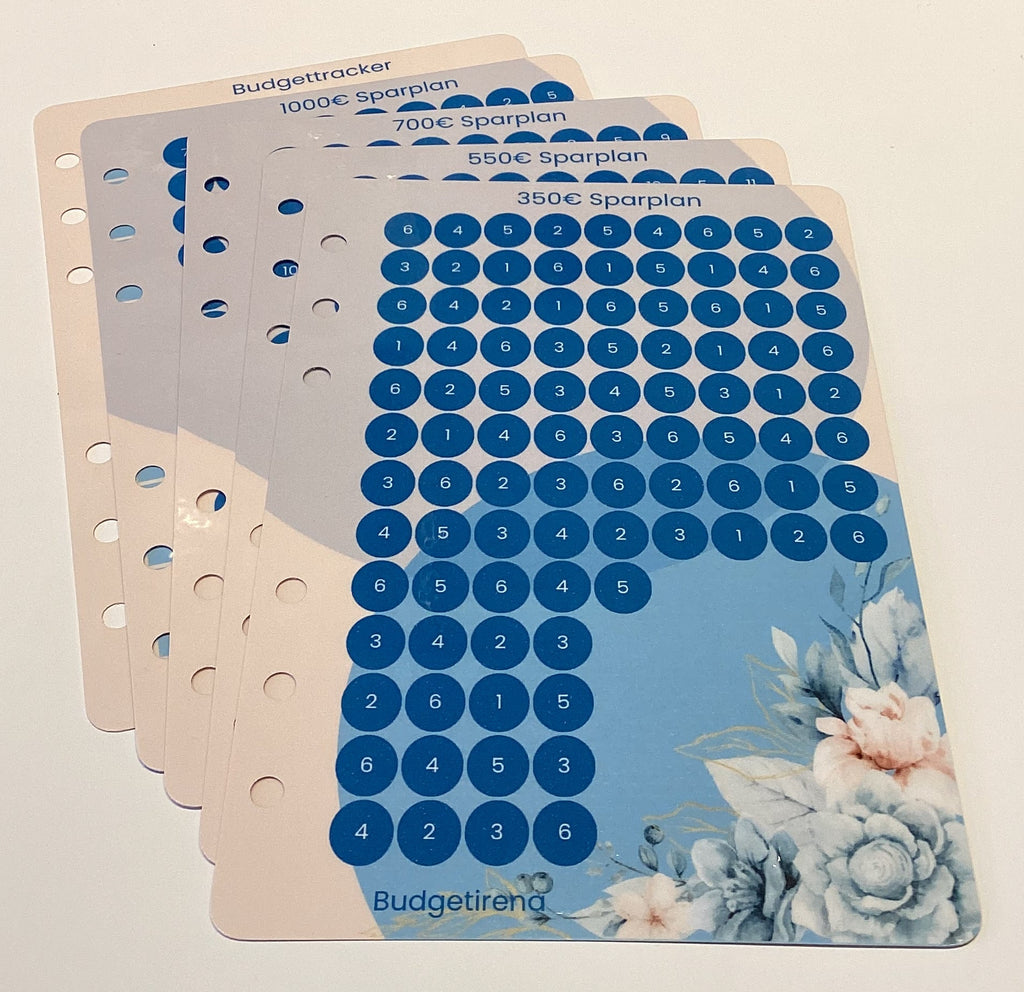 350€ Sparplan a6 blau