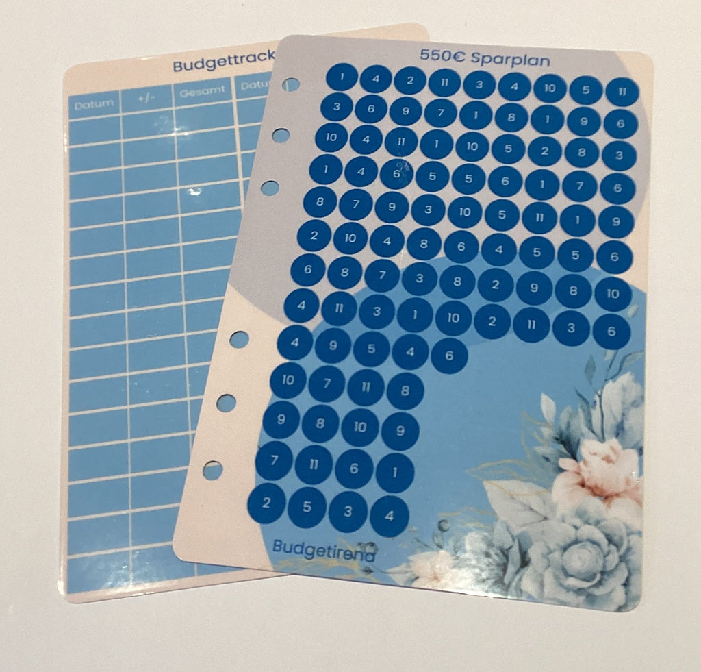 550€ Sparplan a6 blau
