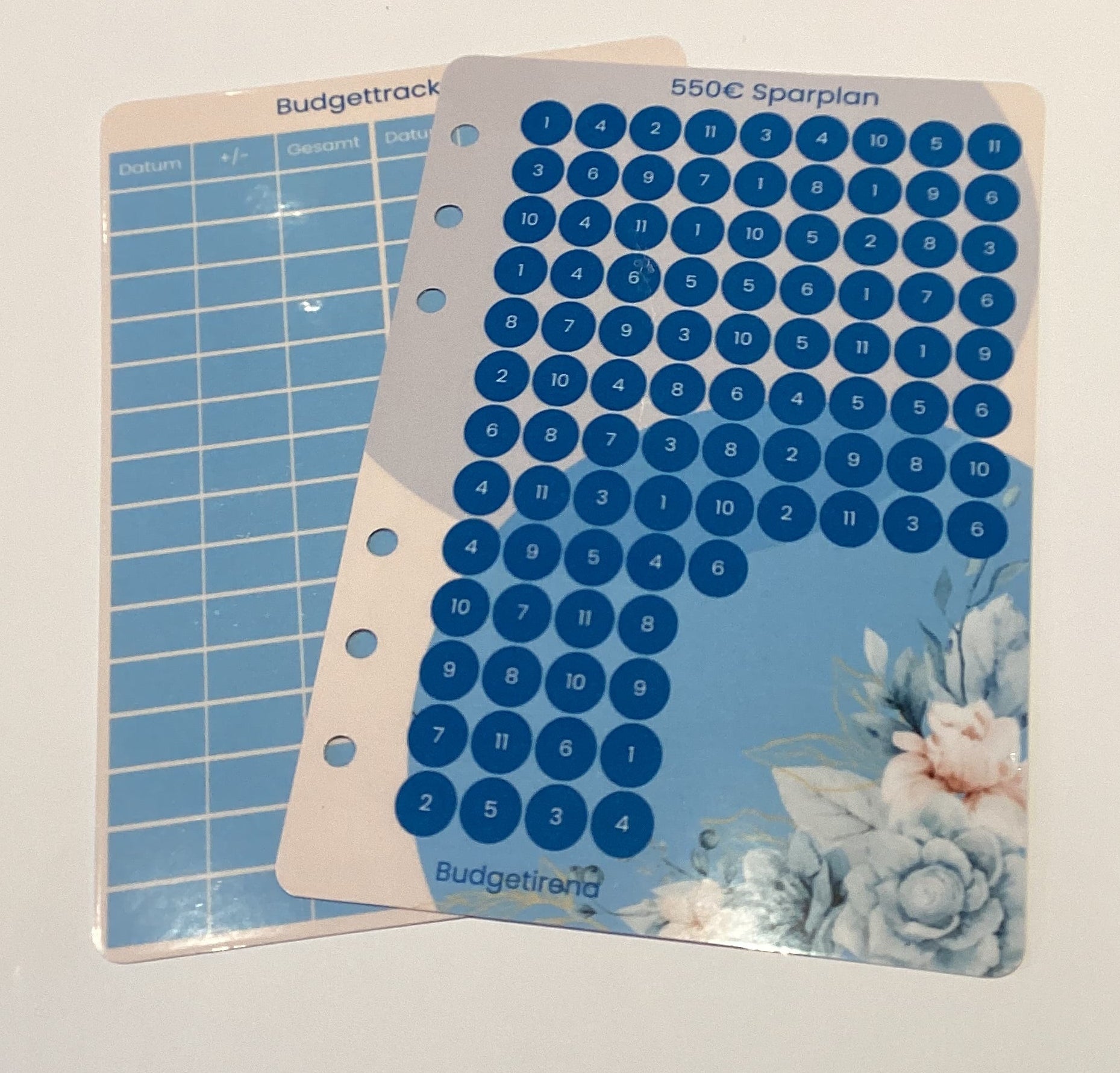 550€ Sparplan a6 blau