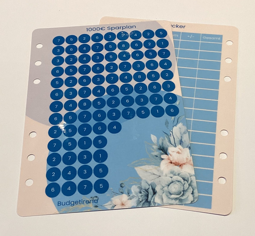 1000€ Sparplan a6 blau