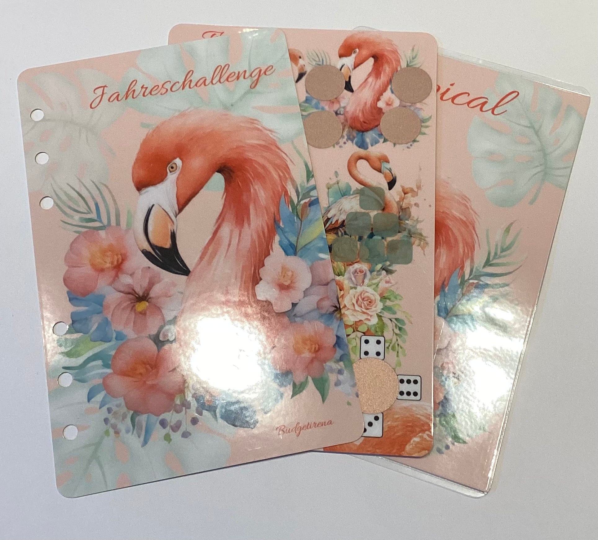 Jahreschallenge Tropical Einheftchallenge a6 mit Deckblatt und Geldhülle