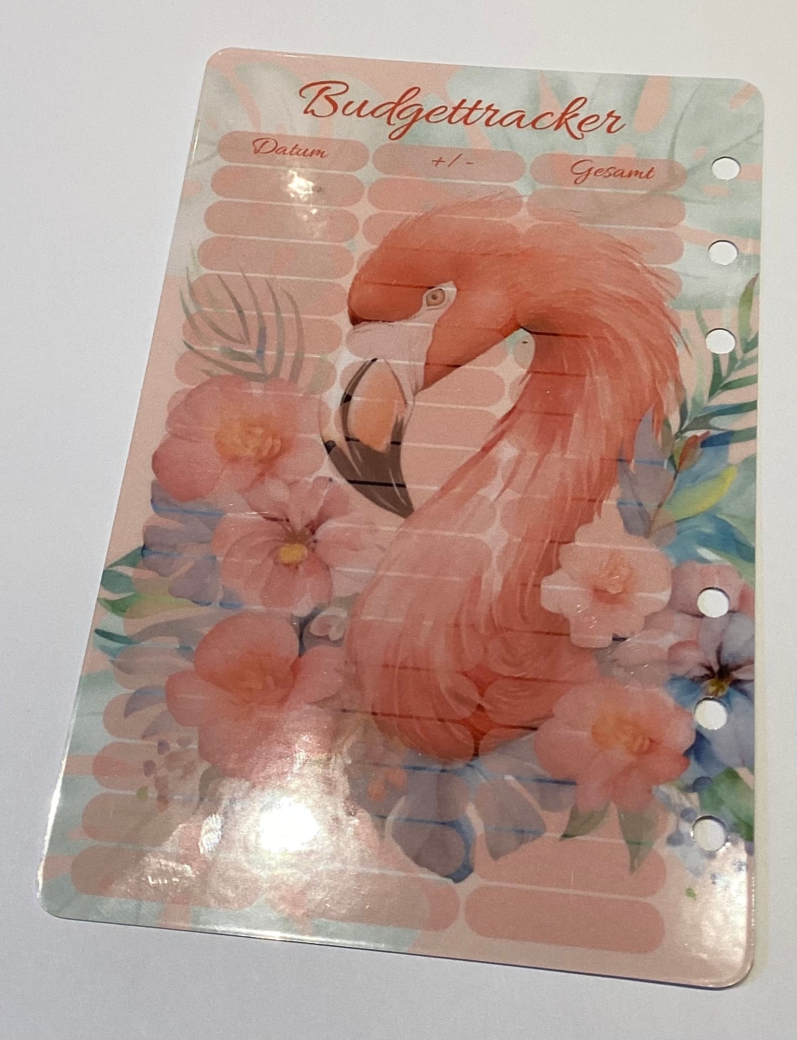 Jahreschallenge Tropical Einheftchallenge a6 mit Deckblatt und Geldhülle