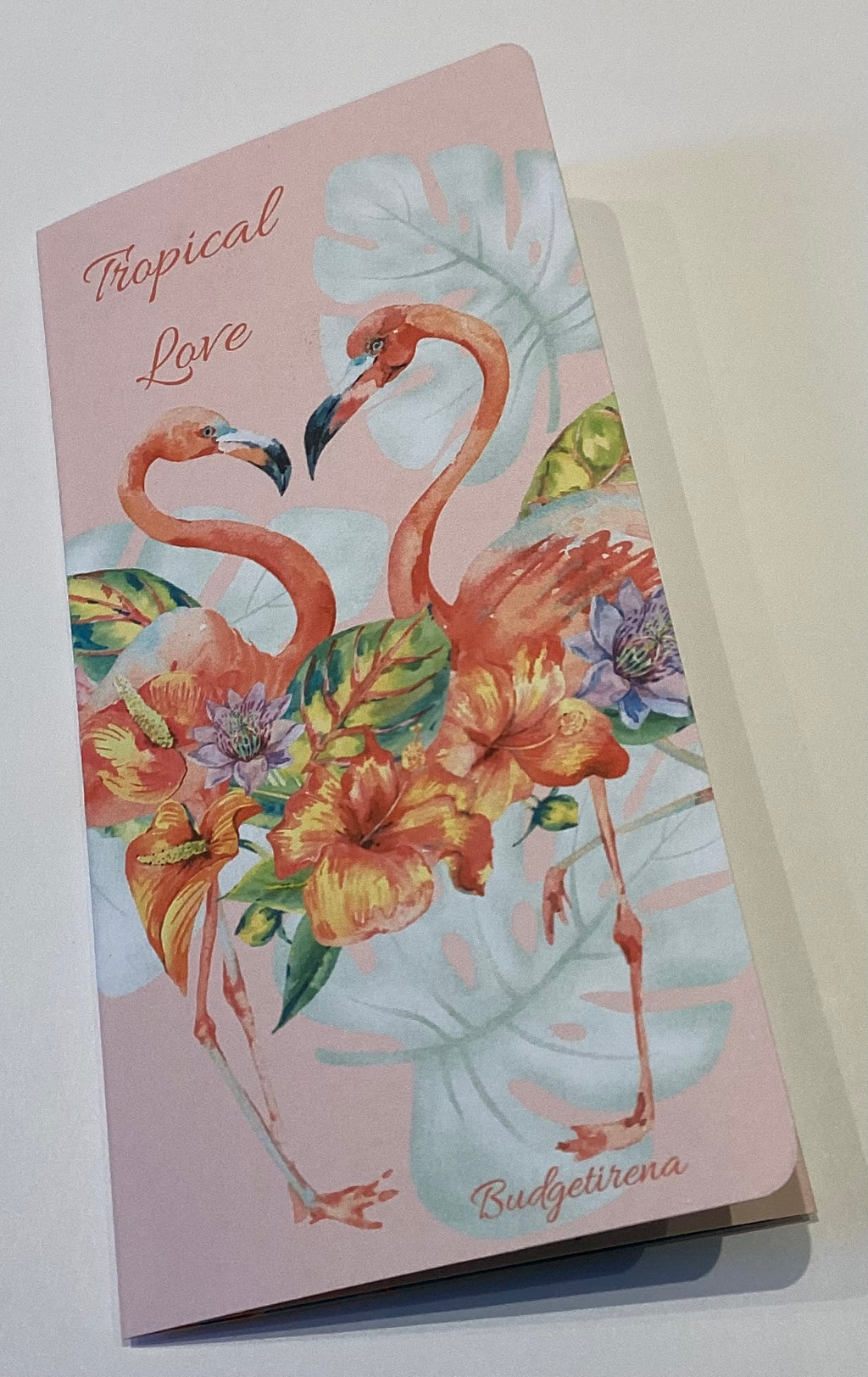 3er Klappkarte Tropical Love a6 mit Geldhülle