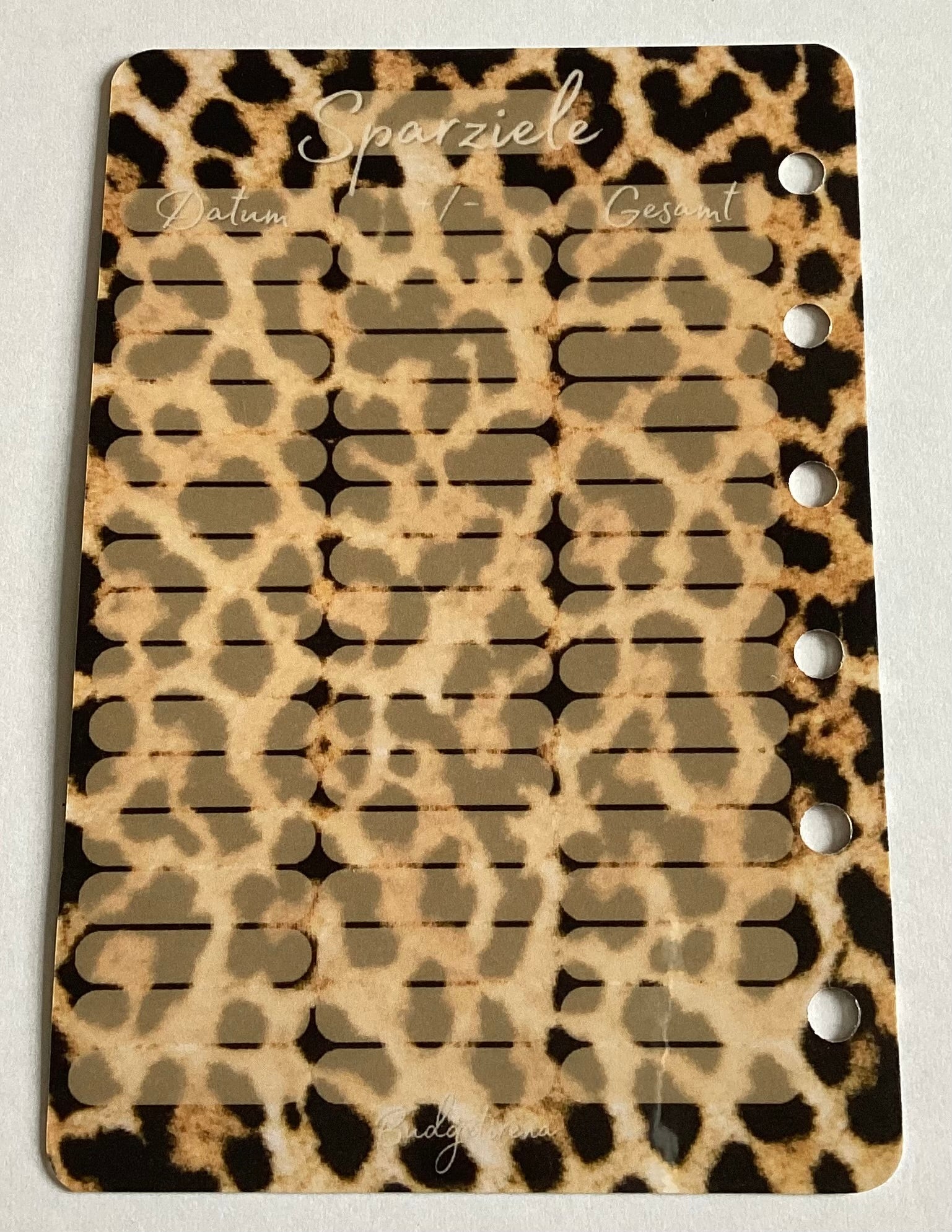 Einheftbares Dashboard Leopard a7 personalisierbar