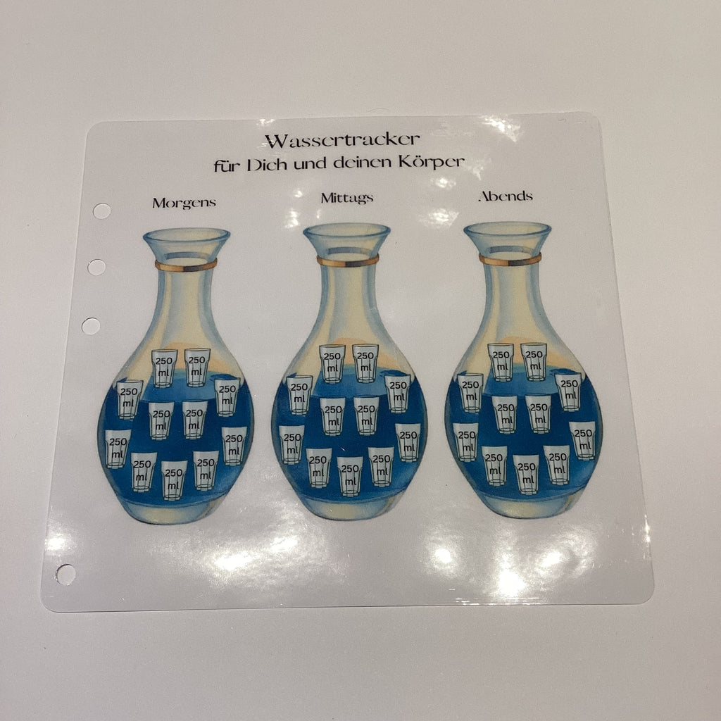 Wassertracker für den Jahresplaner a5