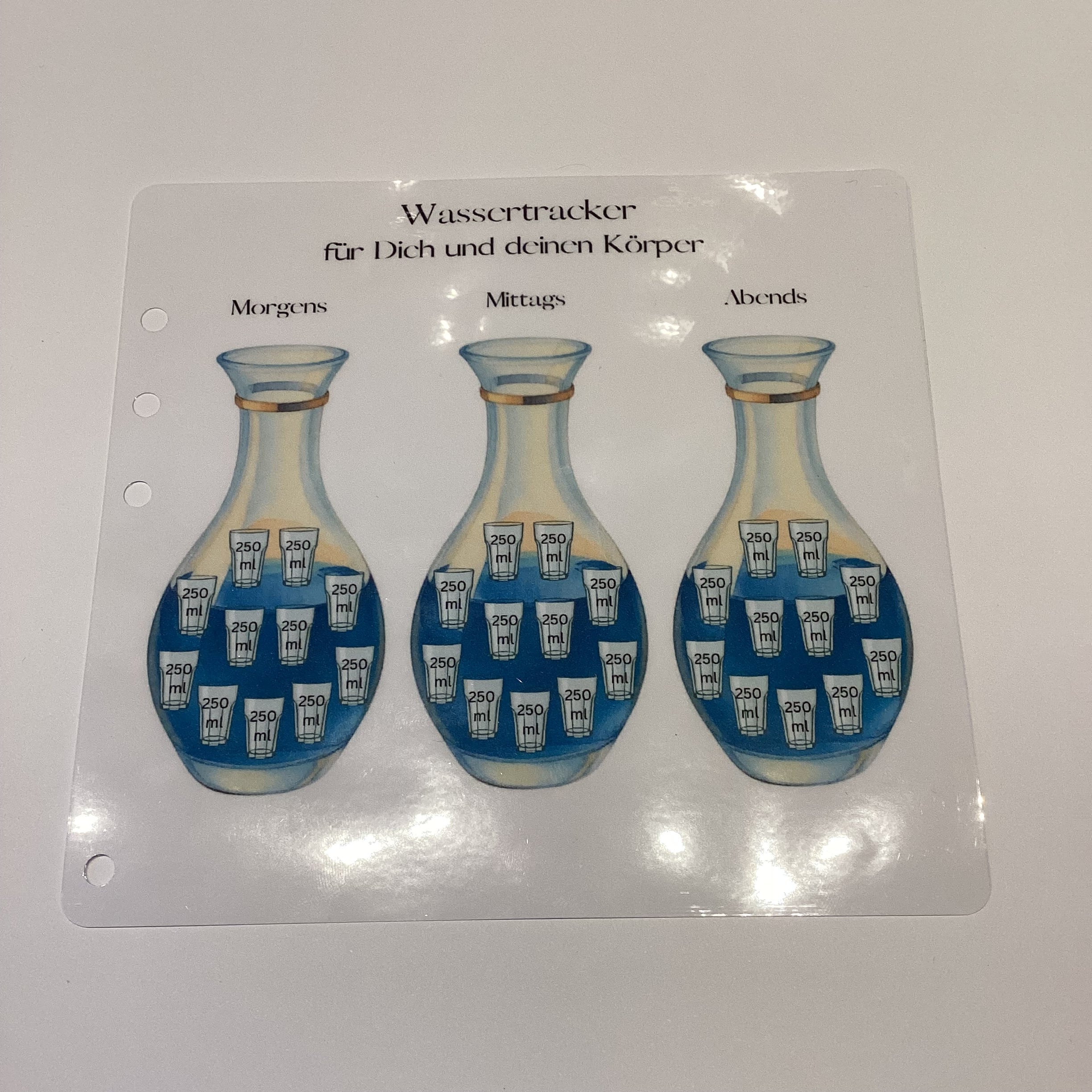 Wassertracker für den Jahresplaner a5