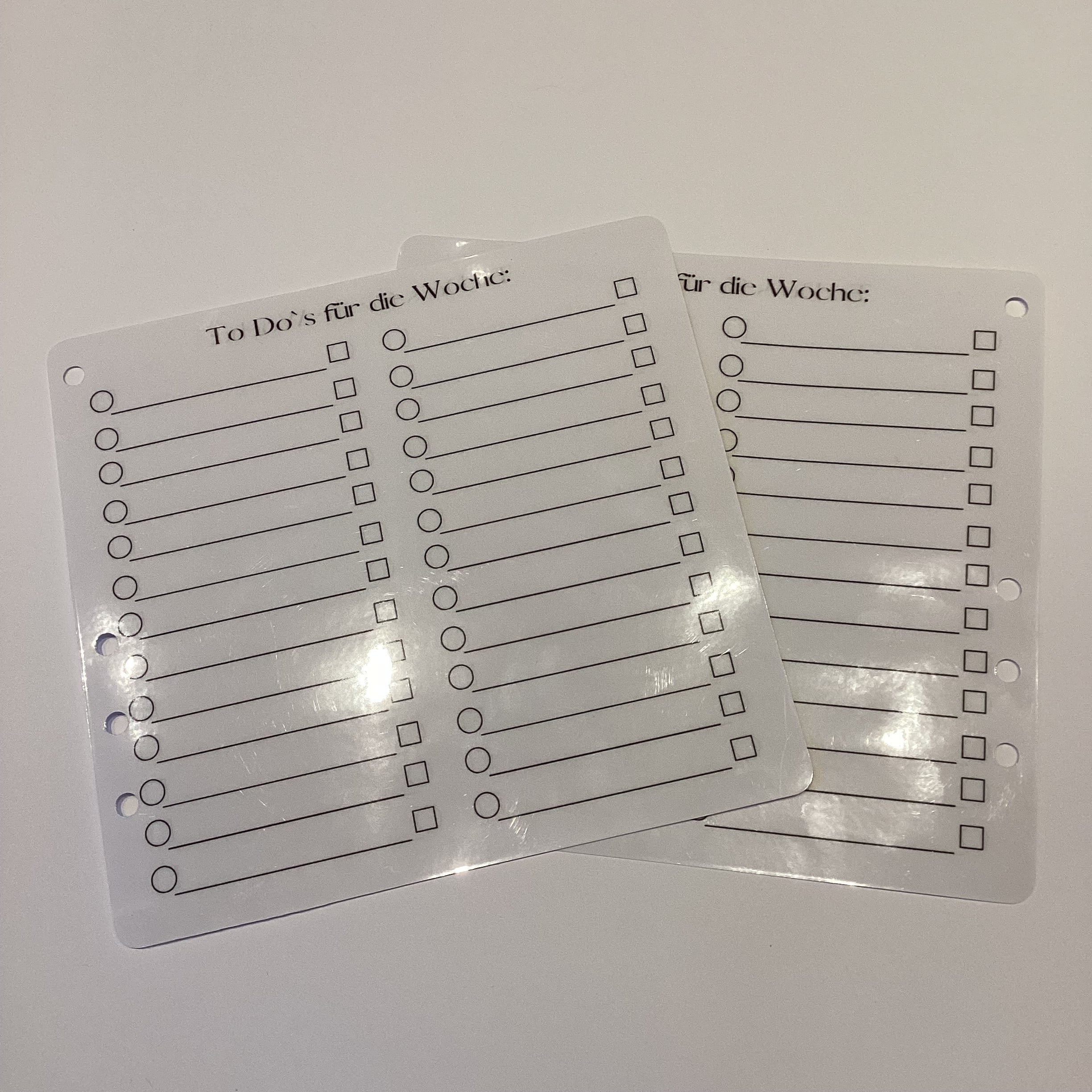 Wochen To Do Liste für den Jahresplaner a5