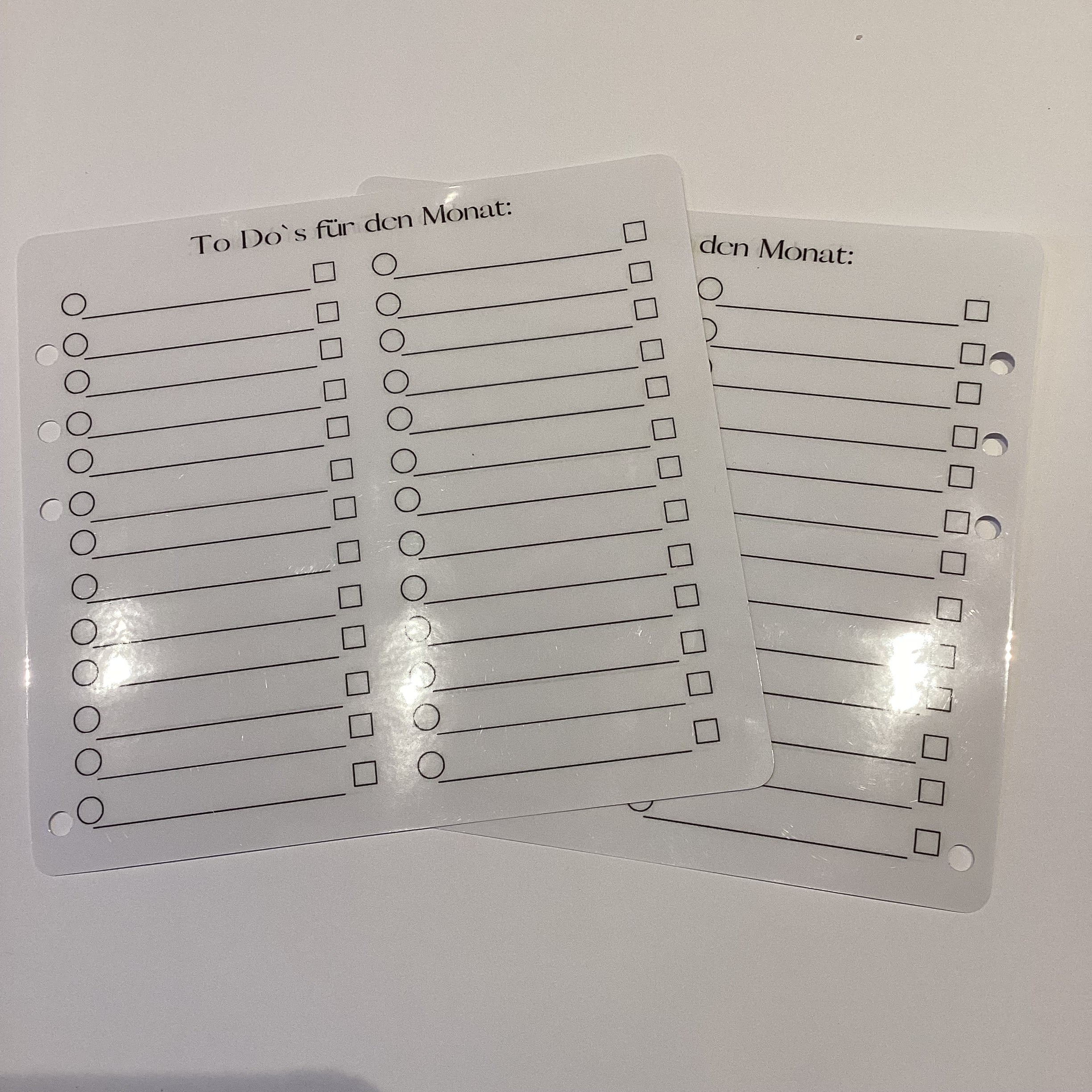 Monats To Do Liste für den Jahresplaner a5