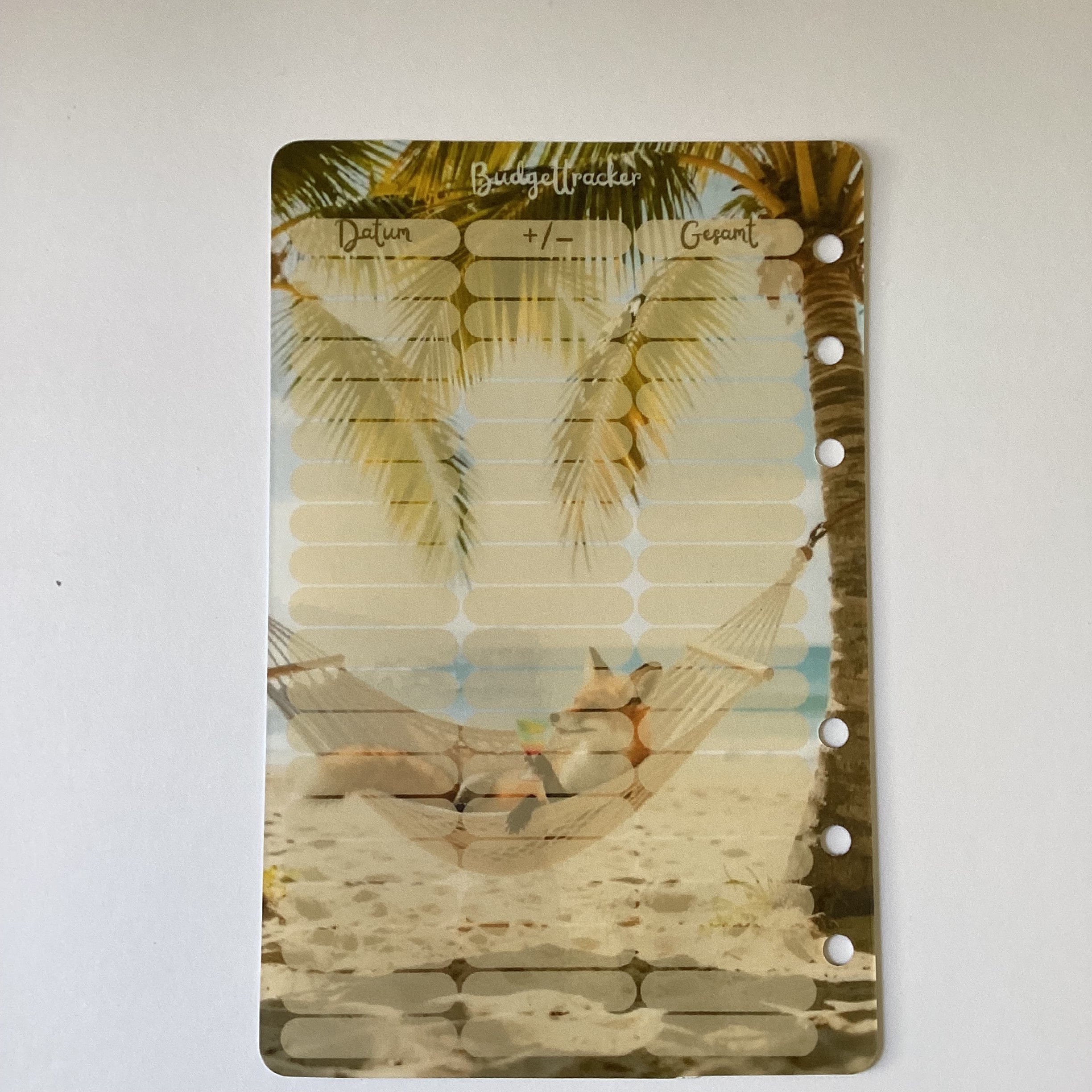 Einheftchallenge a6 Klimpergeld Strandfuchs