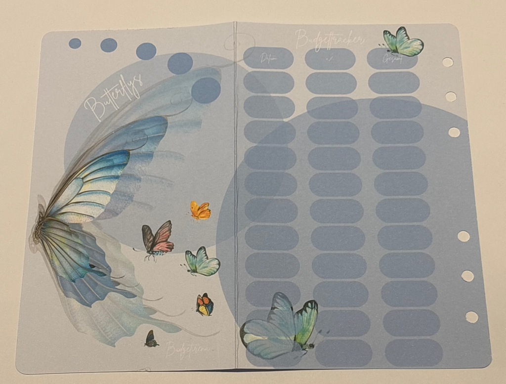 Klappkarte Butterflys a6 zum einheften