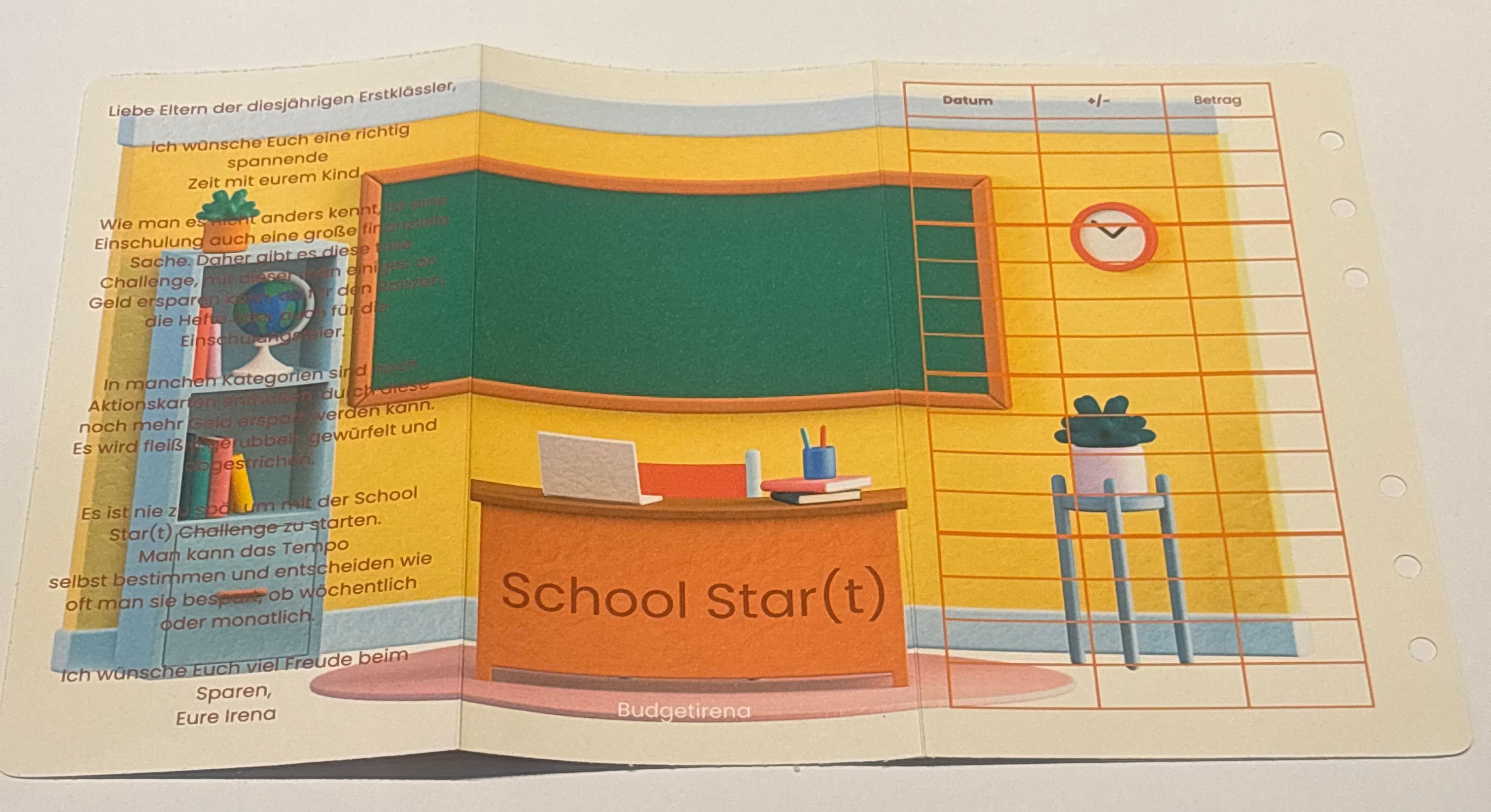 3er Klappkarte School Star(t) a6