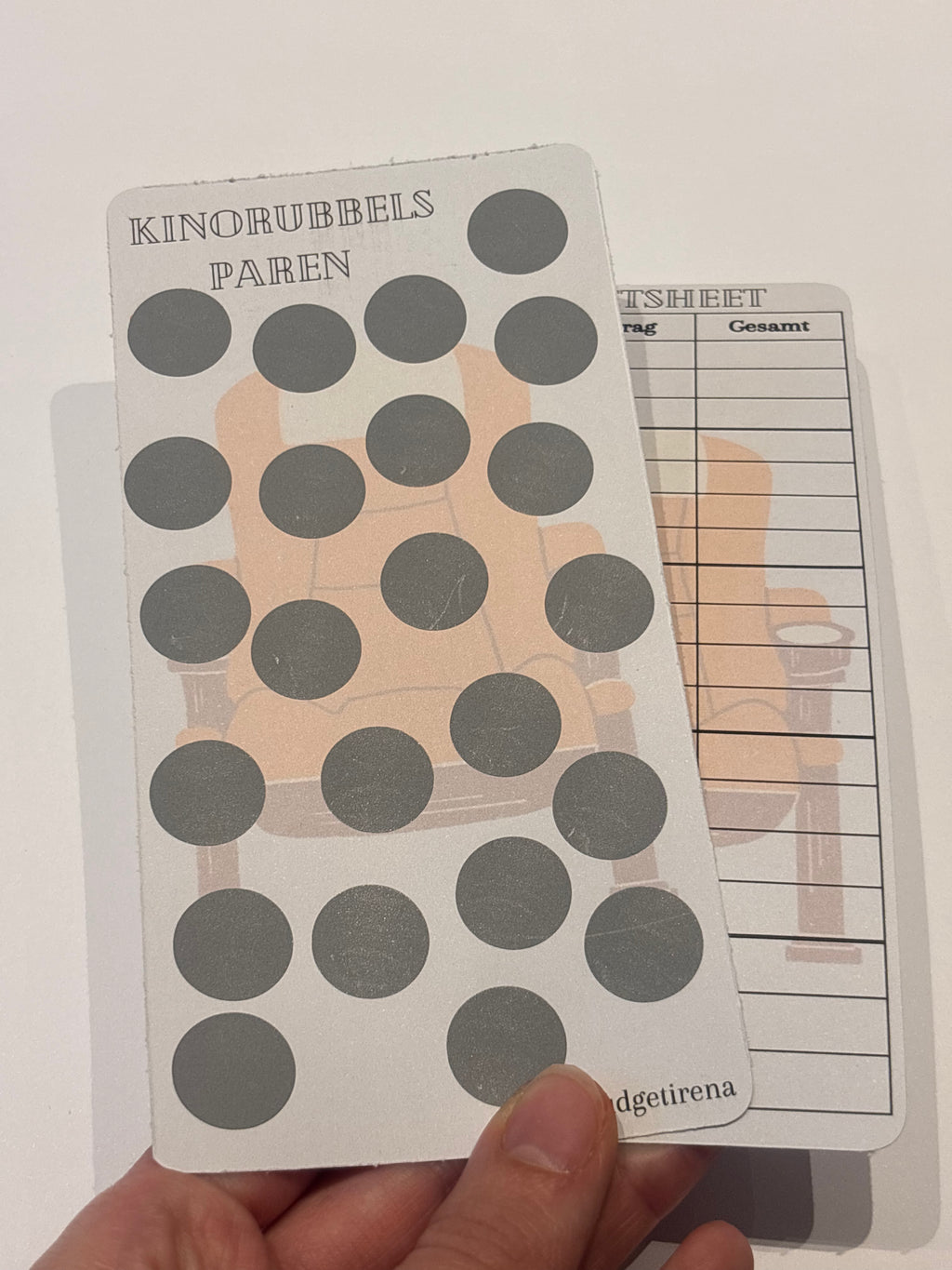 Sparchallenge Kinorubbelsparen mit Tracker a6