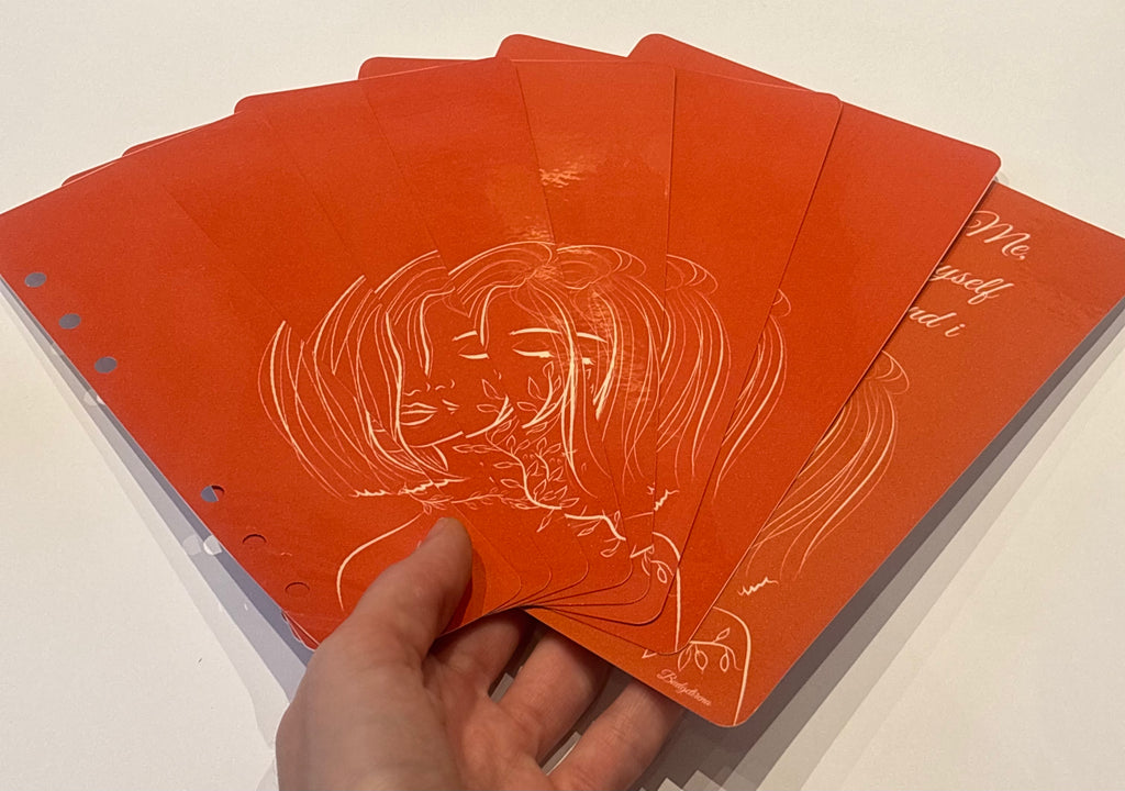 8er Register und Deckblatt Frau rot a6