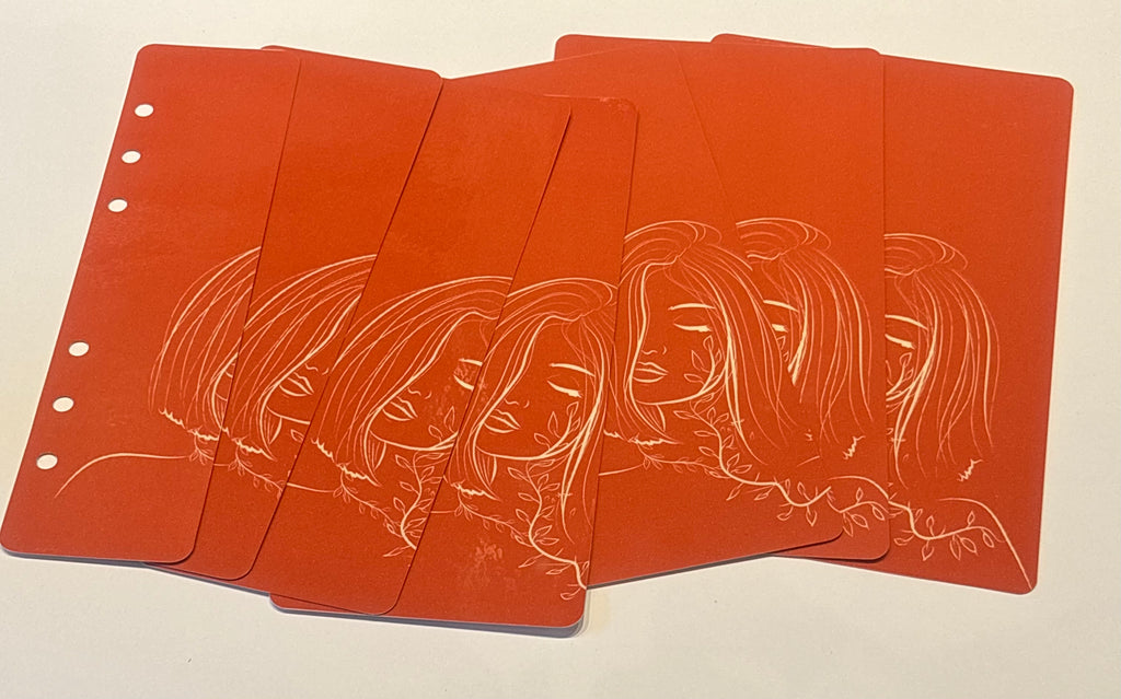8er Register und Deckblatt Frau rot a6