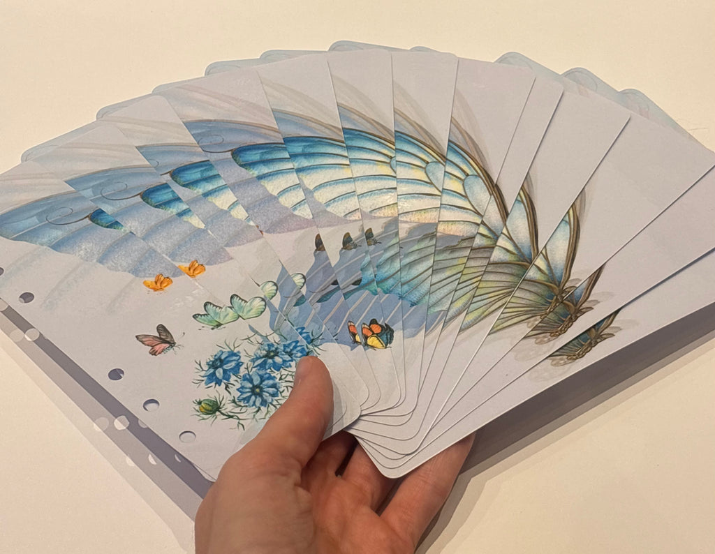 12er Register Butterfly mit Deckblatt a6